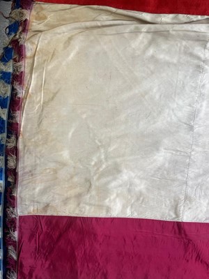 Lot 175 - A SILK ST. GEORGE'S FLAG PRESENTED TO THE WORSHIPFUL COMPANY OF SHIPWRIGHTS, 19TH CENTURY