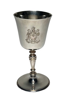 Lot 144 - A MODERN SILVER GOBLET FOR THE WORSHIPFUL COMPANY OF SHIPWRIGHTS