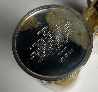 Lot 184 - A PARCEL-GILT-SILVER ROYAL WEDDING COMMEMORATIVE GOBLET BY HECTOR MILLER FOR AURUM SILVER, LONDON, 1981