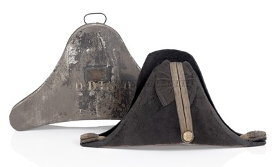 Lot 211 - A RARE ROYAL NAVY BICORN HAT OWNED BY THE BOTANIST DR. DAVID LYALL, R.N., WHO ACCOMPANIED SIR JAMES CLARKE ROSS TO THE ANTARCTIC, 1839-43