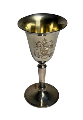 Lot 183 - A SILVER GOBLET FOR THE WORSHIPFUL COMPANY OF SHIPWRIGHTS, LONDON, 1969