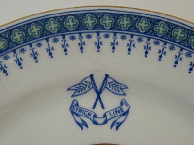 Lot 156 - A STRICK LINE SOUP BOWL AND SIDE PLATE, 20TH CENTURY