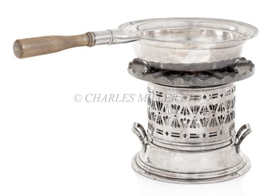 Lot 120 - A SAUTÉ PAN AND TABLE BURNER FROM R.M.S. QUEEN MARY, CIRCA 1939