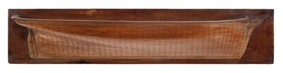 Lot 40 - A 19TH CENTURY BUILDER'S HALF-BLOCK MODEL FOR A MERCHANT SHIP