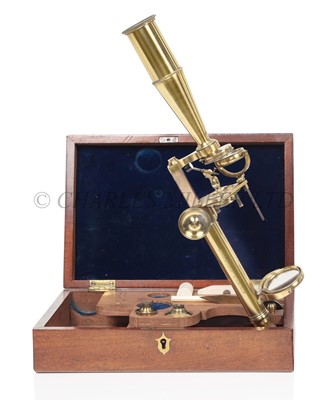 Lot 352 - A FINE CARY TYPE PORTABLE CHEST MICROSCOPE BY DOLLOND, LONDON, CIRCA 1820