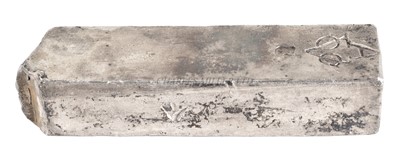 Lot 69 - A DUTCH EAST INDIA COMPANY (V.O.C.) SILVER INGOT SALVAGED FROM THE ROOSWIJK CARGO, CIRCA 1739
