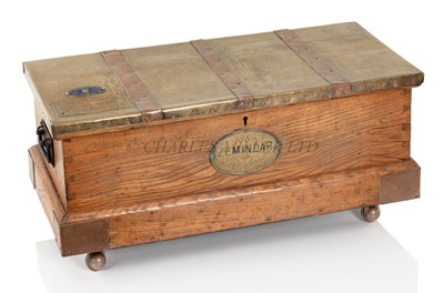 Lot 38 - A SAILOR'S CHEST FROM THE S.V. ZEMINDAR, 1885