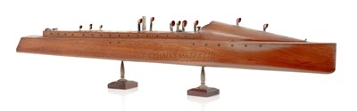 Lot 236 - A 1:16 SCALE CONCEPT OR BUILDER'S MODEL FOR AN EARLY TORPEDO BOAT, POSSIBLY THE SECOND CLASS TB'S 12 & 13 BUILT BY THORNYCROFT (CHISWICK) FOR THE ROYAL DANISH NAVY, 1889