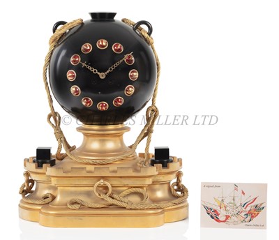 Lot 239 - AN IMPRESSIVE FRENCH INDUSTRIAL MANTLE CLOCK IN THE FORM OF A SEA MINE, CIRCA 1890