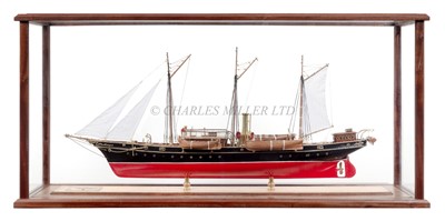Lot 235 - A WELL-PRESENTED 1:65 SCALE MODEL OF THE IMPERIAL RUSSIAN STEAM YACHT 'CZAREVNA', ORIGINALLY BUILT BY EARLE'S SB CO., HULL [1874]