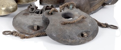 Lot 224 - TWO LEAD DIVER'S WEIGHTS BY SIEBE GORMAN & CO. LTD, LONDON, 20TH CENTURY