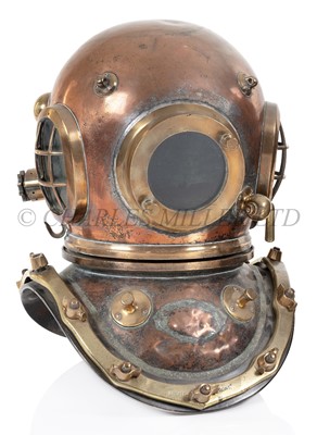 Lot 222 - A 12-BOLT DIVING HELMET BY SIEBE GORMAN & CO. LTD, NO. 11479 (MATCHING), CIRCA 1928