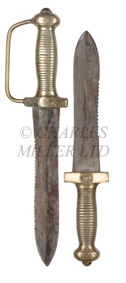 Lot 230 - A PAIR OF BESPOKE DIVER'S KNIVES
