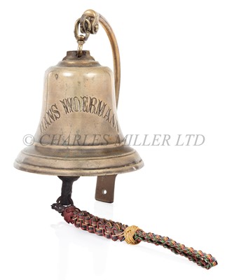 Lot 116 - THE BRIDGE BELL FROM THE WOERMANN LINE PASSENGER CARGO SHIP 'HANS WOERMANN', 1900