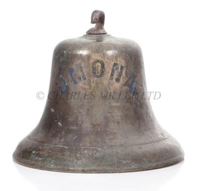 Lot 115 - THE BRIDGE BELL FROM THE NATAL DIRECT LINE CARGO SHIP 'UMONA', 1890