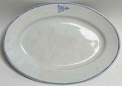 Lot 42 - A ROYAL GOTHENBURG YACHT CLUB VEGETABLE PLATE BY RÖRSTRAND, SWEDEN, 1949