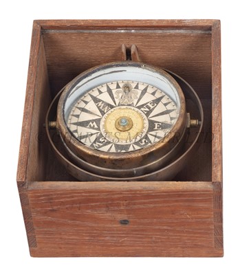 Lot 317 - A 19TH CENTURY DRY CARD COMPASS BY GRANT PRESTON, LONDON