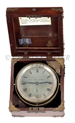 Lot 303 - AN UNUSUAL ONE-DAY MARINE CHRONOMETER BY RICHARD C. WETENHALL, LONDON CIRCA 1820