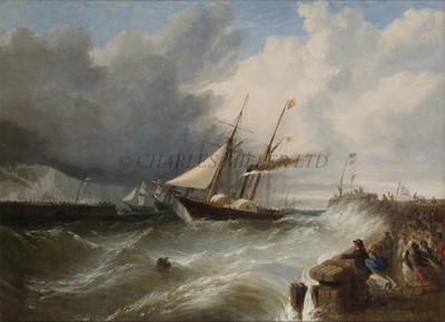 Lot 219 - WILLIAM ADOLPHUS KNELL (BRITISH, 1805-1875) The arrival of Prince Albert aboard the P.S. 'Ariel' at Dover en route to London for his marriage to Queen Victoria in 1840