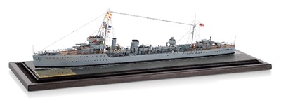 Lot 265 - A WELL-PRESENTED AND DETAILED 1:192 SCALE WATERLINE MODEL OF THE 'V'-CLASS DESTROYER H.M.S. 'VIDETTE' [1918]