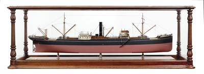 Lot 102 - A FINE BUILDER'S MODEL FOR THE S.S. 'EDDYSTONE' BY RICHARDSON, DUCK & CO. LTD FOR THE FARGROVE S.N. CO. LTD, 1912