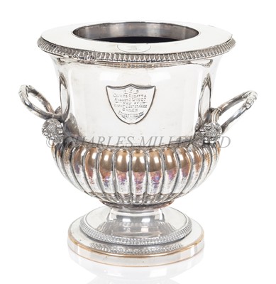 Lot 64 - A SILVER PLATED TROPHY FOR THE ROYAL YACHT SQUADRON'S COWES REGATTA, 1907