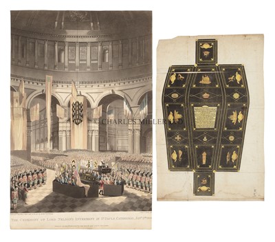 Lot 44 - ENGRAVINGS FOR NELSON’S FUNERAL ARRANGEMENTS INSIDE ST PAUL’S
