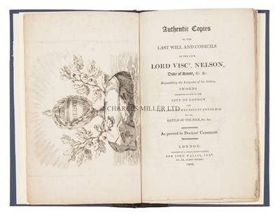 Lot 21 - NELSON’S LAST WILL AND TESTAMENT, 1806