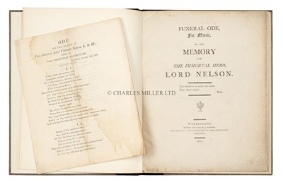 Lot 45 - A GROUP OF FUNERAL ODES FOR LORD NELSON