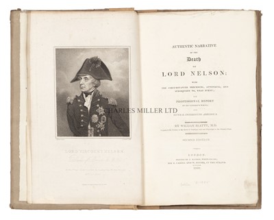 Lot 70 - BEATTY’S 'AUTHENTIC DEATH OF LORD NELSON', AUTHOR PRESENTATION COPY TO THE WIDOW OF THE CAPTAIN OF MARINES ON VICTORY AT THE BATTLE OF TRAFALGAR