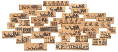 Lot 55 - A RARE SET OF COMMEMORATIVE FUNERAL PROCESSION TOY BRICKS, 1806