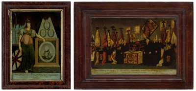 Lot 34 - A REVERSE GLASS PICTURE OF NELSON’S LYING IN STATE, 1806