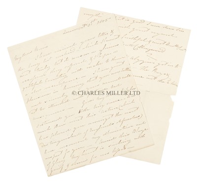 Lot 11 - A LETTER FROM ADMIRAL LORD COLLINGWOOD REGARDING THE DEATH OF NELSON