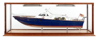 Lot 146 - A BUILDER'S MODEL FOR THE HIGH-SPEED CRUISING LAUNCH TRAMONTANA III, DESIGNED BY DON SHEAD FOR RICHARD WILKINS, CIRCA 1970