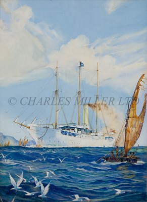 Lot 107 - H. G. SWANWICK (BRITISH, FL. 1915) The London Missionary Society's steam yacht 'John Williams' underway