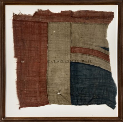 Lot 50 - A RARE AND EXCEPTIONALLY LARGE FRAGMENT OF THE WHITE ENSIGN FLOWN FROM VICE ADMIRAL LORD NELSON’S FLAG SHIP VICTORY AT THE BATTLE OF TRAFALGAR, 21ST OCTOBER, 1805