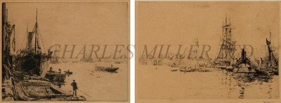 Lot 1 - WILLIAM LIONEL WYLLIE (BRITISH, 1851-1931) Views on the Thames