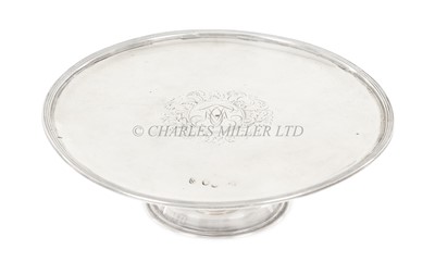 Lot 76 - A QUEEN ANNE MARITIME PRESENTATION SILVER FOOTED WAITER, 1713