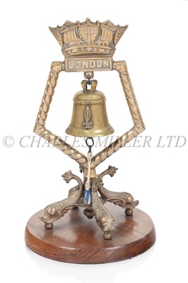 Lot 282 - A COMMEMORATIVE TABLE BELL FOR H.M. HEAVY CRUISER 'LONDON', 1927