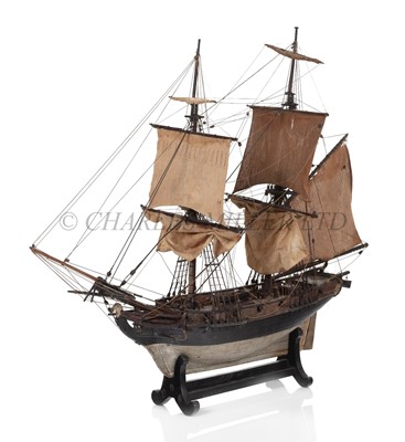 Lot 191 - A 19TH CENTURY CARPENTER'S MODEL FOR A 12-GUN SHIP