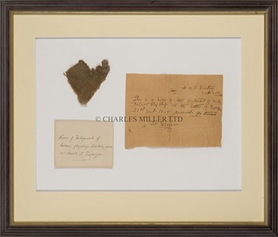 Lot 64 - A FRAGMENT OF VICTORY'S FORETOPSAIL FROM THE BATTLE OF TRAFALGAR