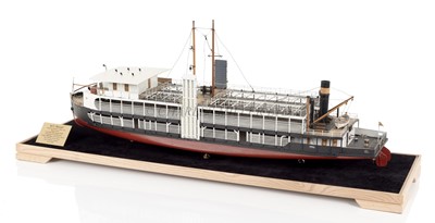 Lot 130 - AN INTERESTING BUILDER'S MODEL FOR THE CATTLE CARRIER M.V. BOVRIL, BUILT BY J. I. THORNYCROFT, SOUTHAMPTON, FOR BOVRIL LIMITED, 1928