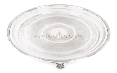 Lot 119 - A CUNARD LINE SILVER-PLATED SALVER, CIRCA 1925