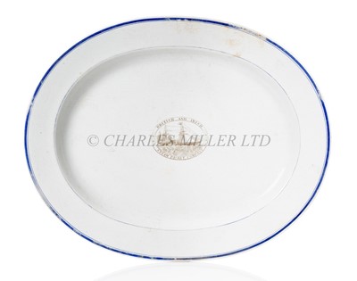 Lot 85 - A RARE BRITISH AND IRISH STEAM PACKET COMPANY MEAT PLATTER, CIRCA 1840