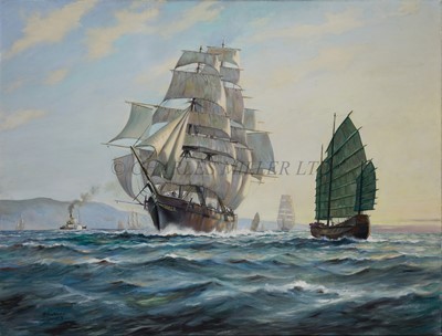 Lot 68 - δ ROLAND DAVIES (BRITISH, 1904-1993) Out from Foochow