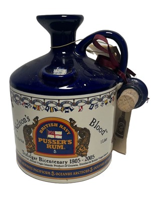 Lot 16 - A TRAFALGAR BICENTENARY FLAGON OF "NELSON'S BLOOD" RUM