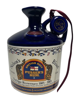 Lot 23 - A TRAFALGAR BICENTENARY FLAGON OF "NELSON'S BLOOD" RUM
