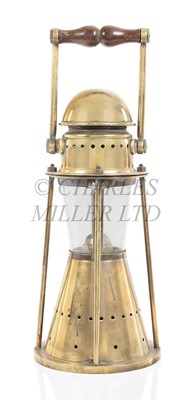 Lot 281 - A RARE ADMIRALTY PATTERN DECK CANDLE LAMP BY BULPITT & SONS, BIRMINGHAM, 1900
