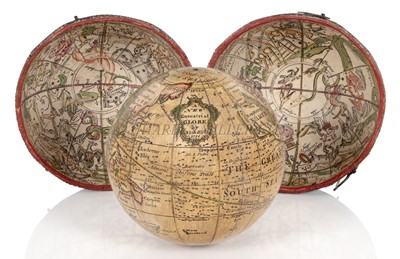 Lot 313 - A FINE 2¾IN. POCKET GLOBE BY NATHANIEL HILL, CIRCA 1754