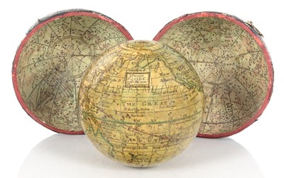 Lot 314 - A 3IN. POCKET GLOBE AFTER HERMAN MOLL, CIRCA 1775